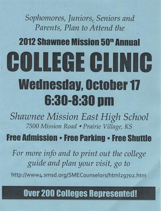 Shawnee Mission East will hold College Clinic