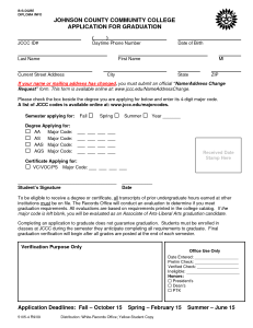 JCCC Application and Q&A to be held in Writing Lab