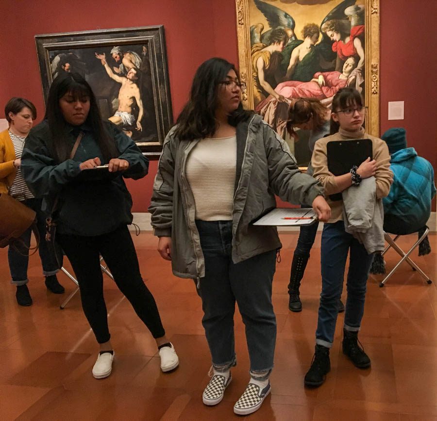Creative Writing class visits the Nelson-Atkins Museum