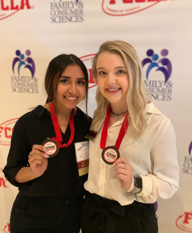 SM North junior Citlalic Gomez and senior Savannah Denton earned silver medals at the state FCCLA competition.