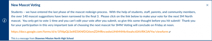 SM North Final Mascot Voting